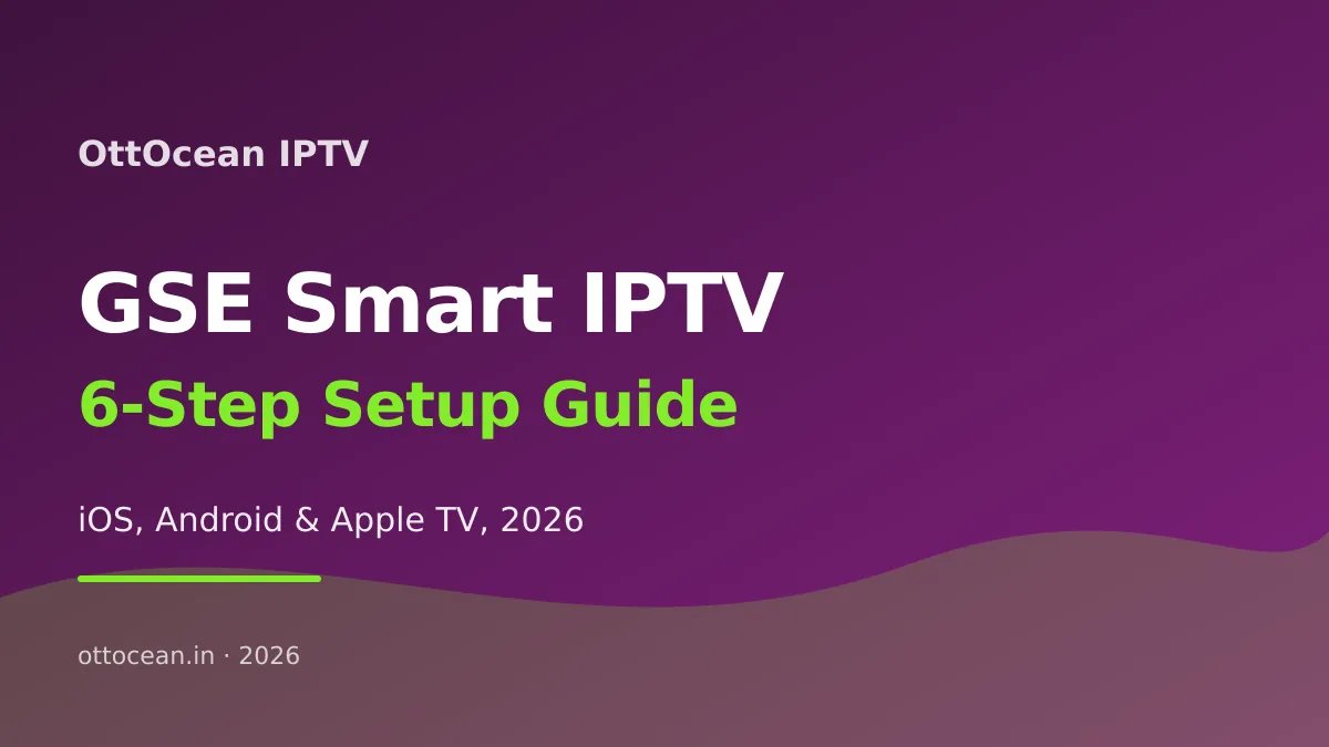 GSE Smart IPTV setup screen showing remote playlist entry