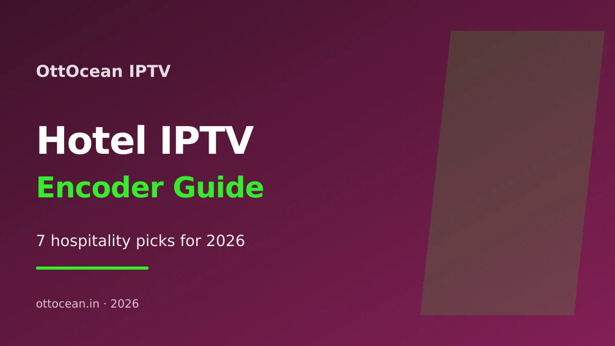 Hotel IPTV encoder headend rack installed in a hospitality equipment room