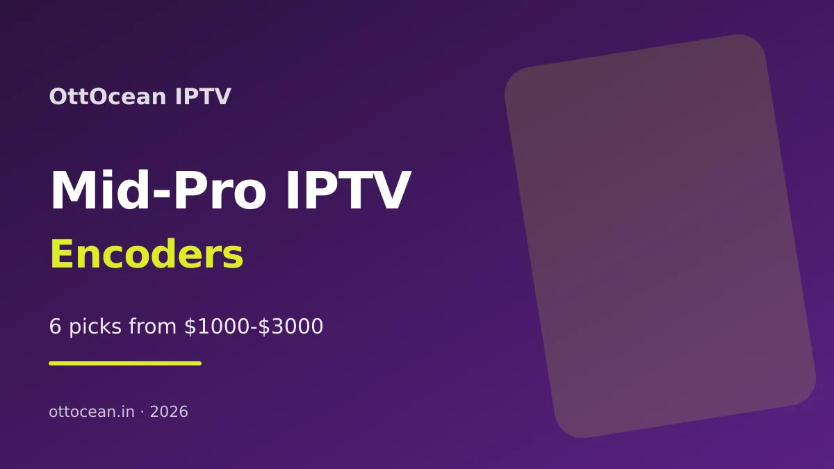 Rack-mounted IPTV encoder between $1000 and $3000 installed in a broadcast cabinet