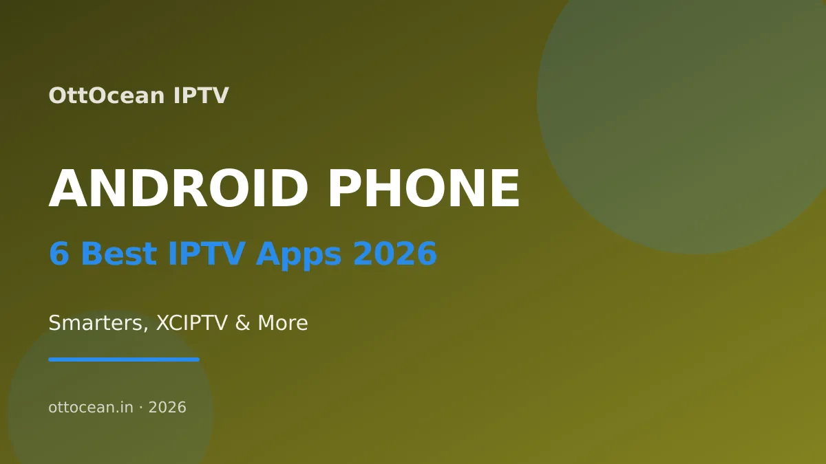 IPTV on Android phone showing live channel playing in an app