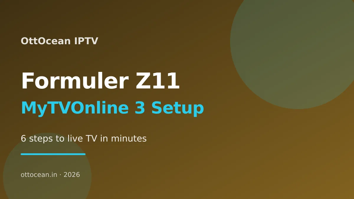 iptv on formuler z11 setup screen showing MyTVOnline 3 playlist menu