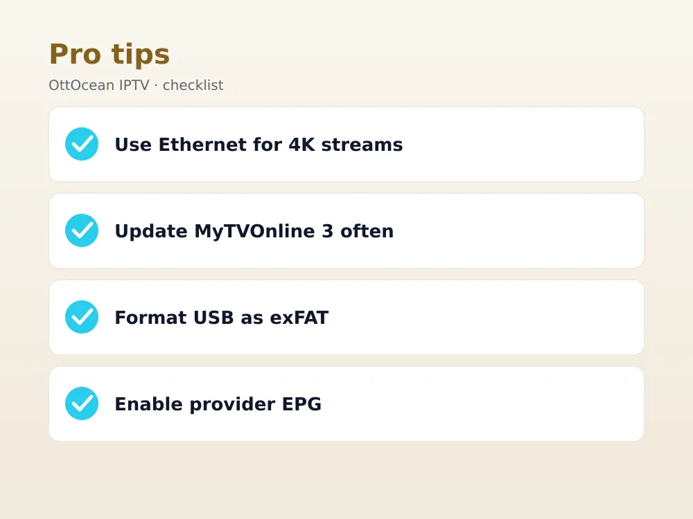MyTVOnline 3 EPG guide grid on Formuler Z11