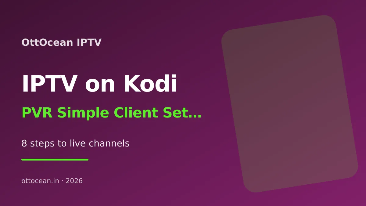 iptv on kodi settings screen showing PVR IPTV Simple Client configuration