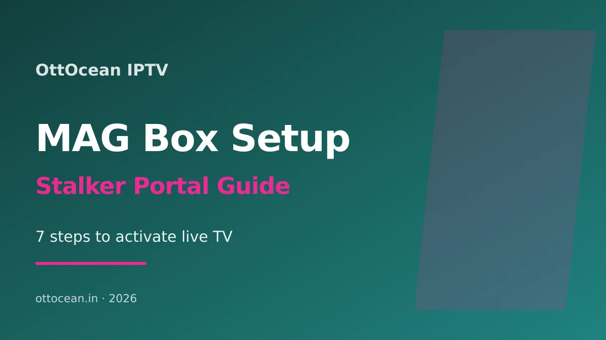 iptv on mag box portal activation screen showing Infomir MAG 524 settings