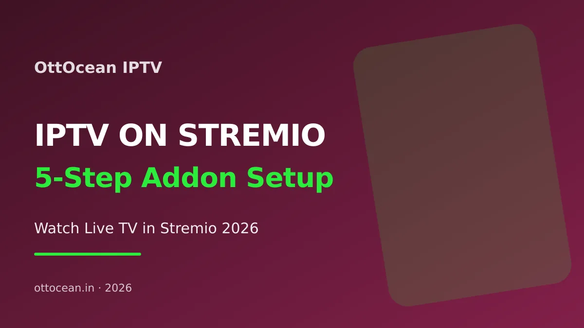 IPTV on Stremio setup screen showing add-on catalog and playlist entry