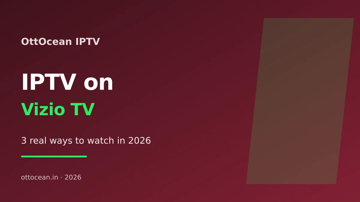 Vizio SmartCast TV showing IPTV on Vizio TV via HDMI streaming stick