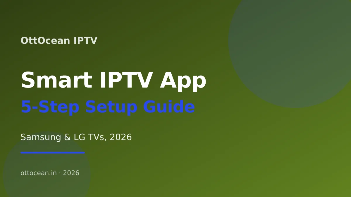 Smart IPTV app activation screen showing MAC address on Samsung TV